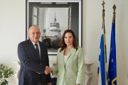 Συνάντηση Όλγας Κεφαλογιάννη με τον Υπουργό Τουρισμού και Αρχαιοτήτων της Παλαιστίνης, κ. Hani Al-Hayek