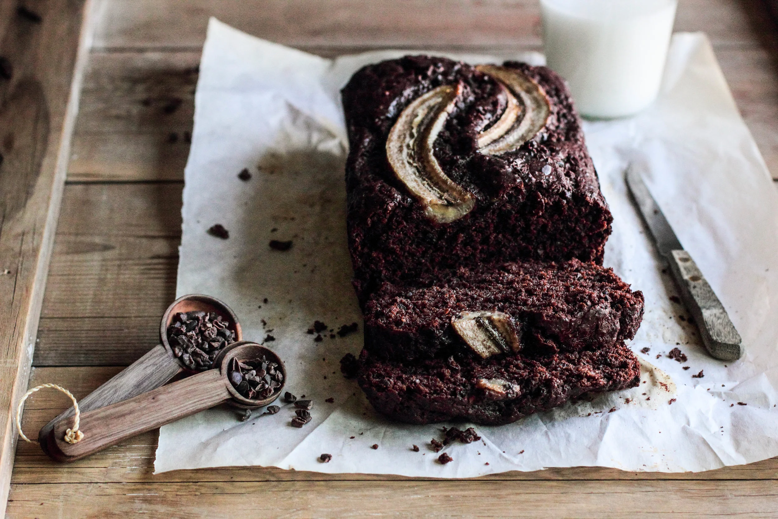 Συνταγή για σοκολατένιο banana bread!Πηγή φωτογραφίας: https://www.pastryaffair.com/