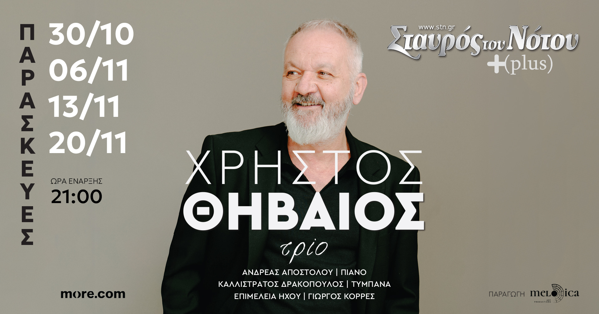 Ο Χρήστος Θηβαίος στον Σταυρό του Νότου Plus