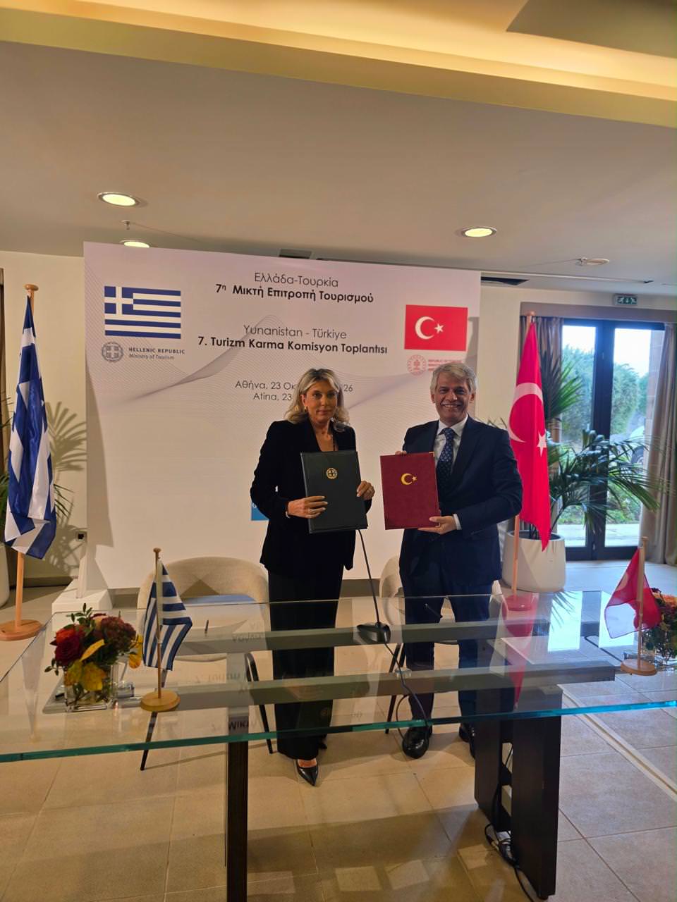Πραγματοποιήθηκε στην Αθήνα η 7η Σύνοδος της Μεικτής Επιτροπής Τουρισμού Ελλάδας–Τουρκίας